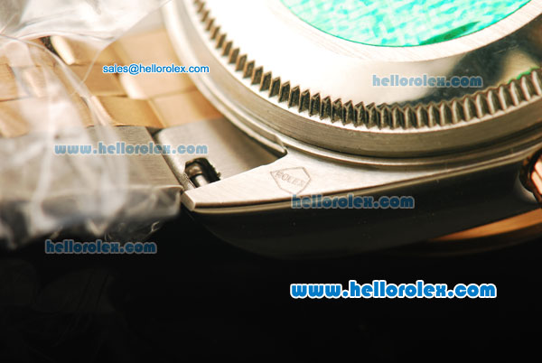 Rolex Datejust Automatic Movement ETA Coating Case with Diamond Bezel and Two Tone Strap - Click Image to Close